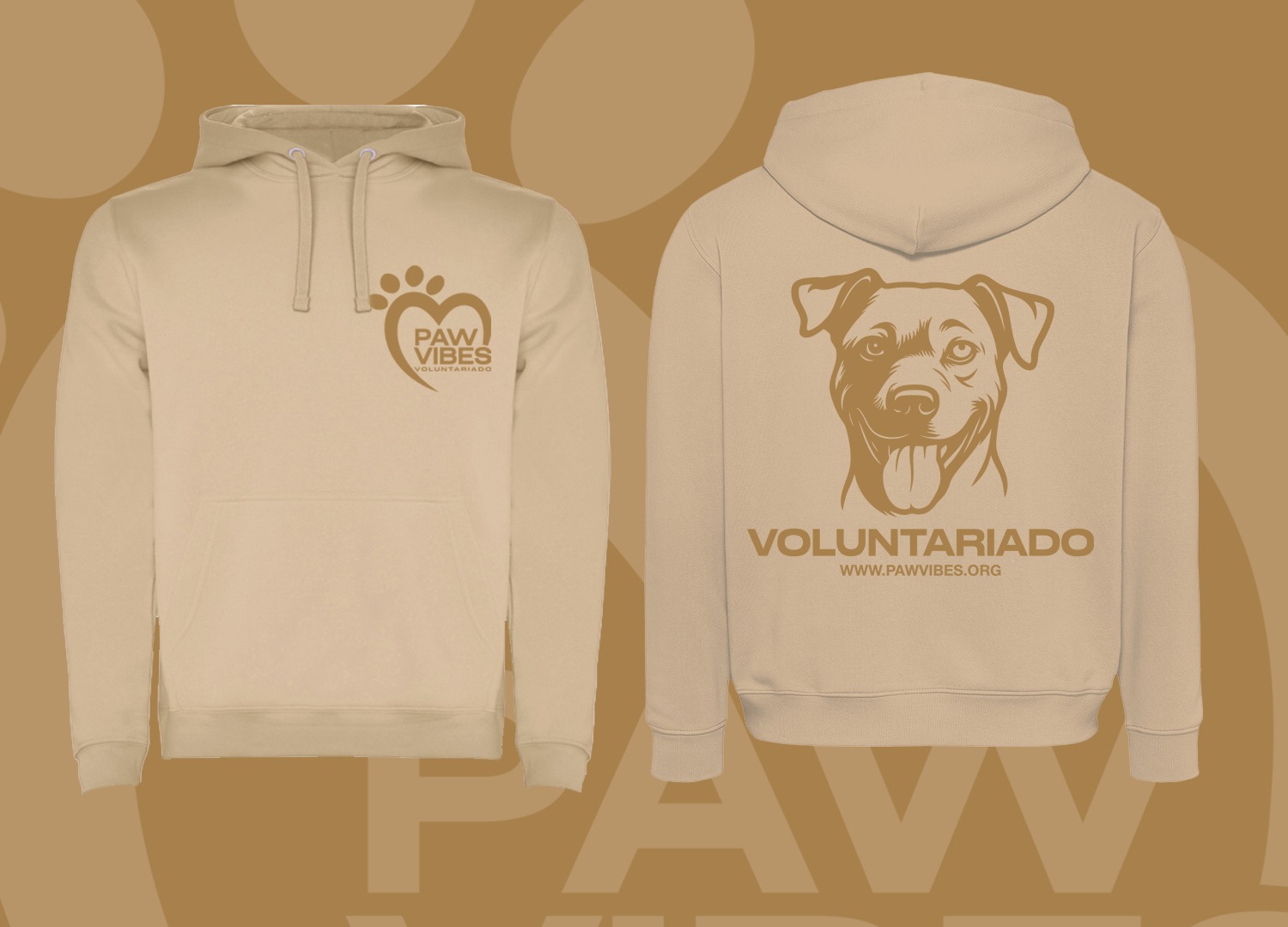 Sudadera oficial Paw Vibes con el retrato de Mara — Ella es la imagen de nuestras sudaderas